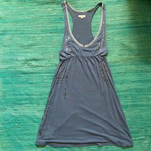 💰 UO Silence+Noise beaded blue dress tunic